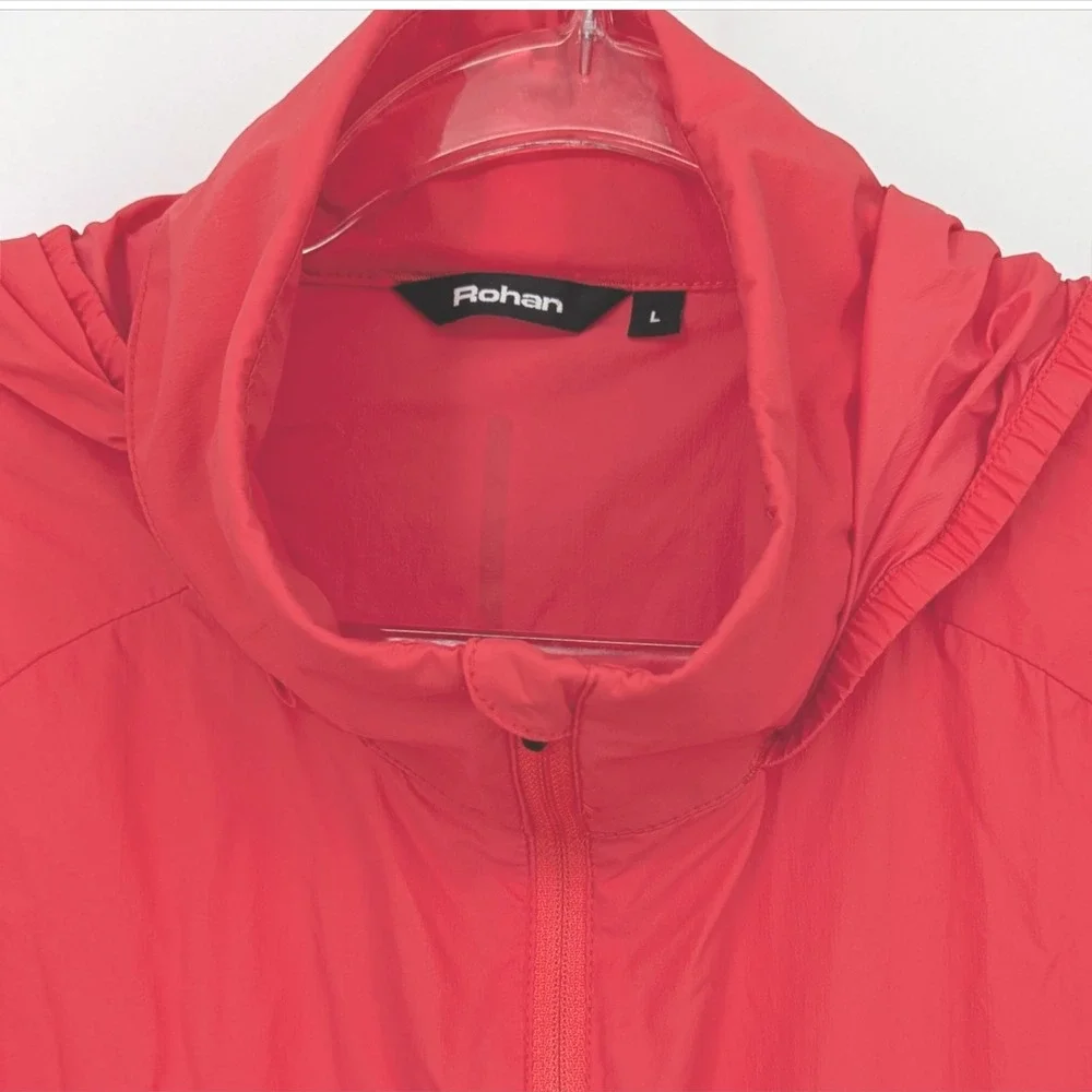 Rohan Windshadow Jacket Women's Large Coral Lightweight Packable Hiking Gorpcore